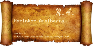 Marinkor Adalberta névjegykártya
